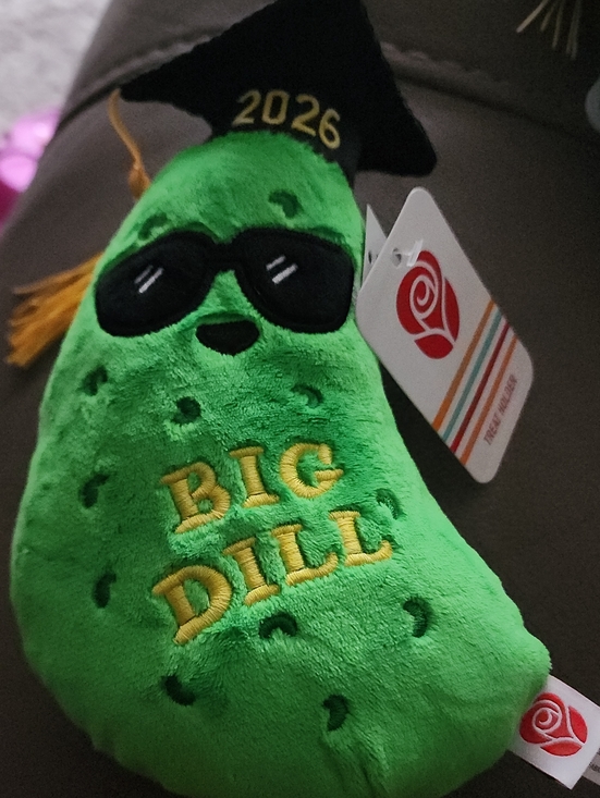 American Greetings Other - American Greetings Big Dill Green Graduation Pickle Plush W/card Pocket